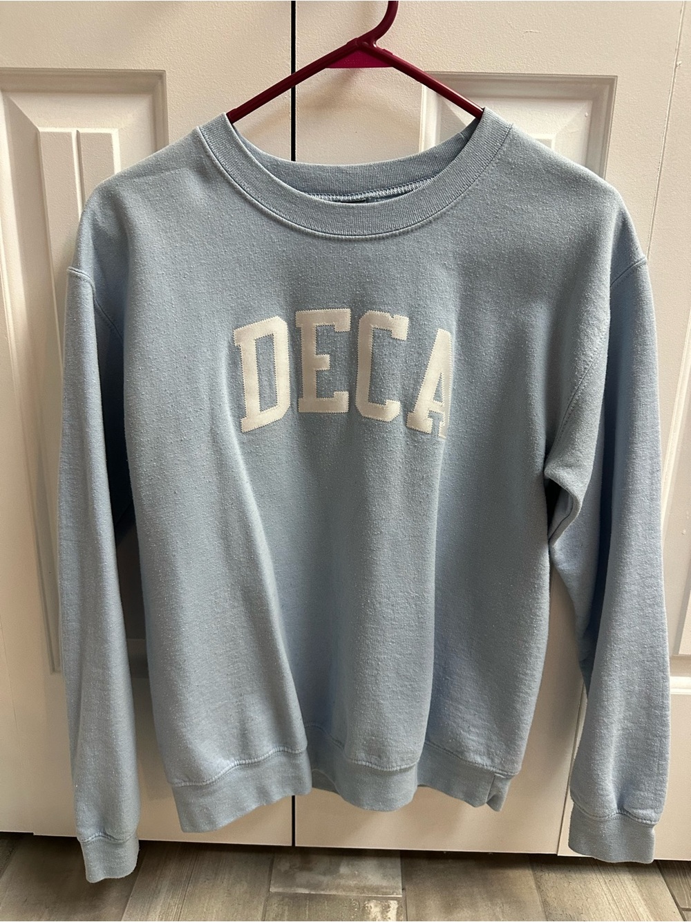 Gildan Light Blue Heavy Blend Sweatshirt with White Print
